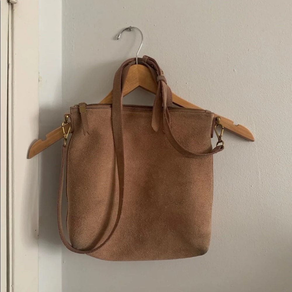 Madewell transport bag suede pink